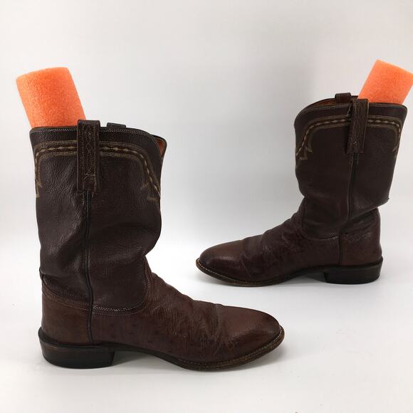 Lucchese 2000 Mens T0104C2 Chocolate Brown Leather Roper Cowboy Boots Size 10.5D main image 9